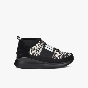 Ugg Neutra Graffiti Pop Women Sneakers Black/White (5268HAYBC)